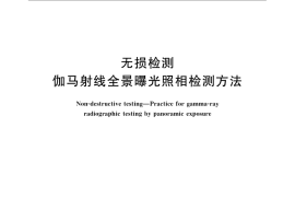 GB／T 16544-2008 无损检测 伽玛射线全景曝光照相检测方法