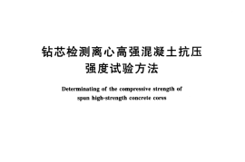 GBT19496-2004 钻芯检测离心高强混凝土抗压强度试验方法