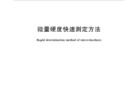 GB／T 25836-2010 微量硬度快速测定方法
