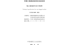 笼芯囊锚杆技术规程TCECS 889-2021