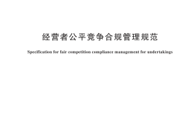 GB／T 45205-2024 经营者公平竞争合规管理规范