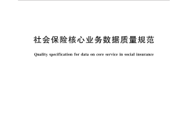 GB／T 31594-2015 社会保险核心业务数据质量规范