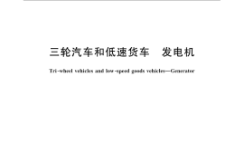 GB／T 23923-2009 三轮汽车和低速货车 发电机