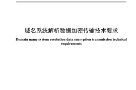 YDT 4712-2024 域名系统解析数据加密传输技术要求_高清正式版