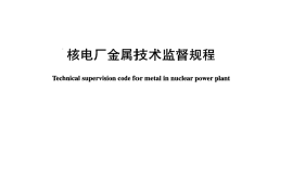DLT1025-2006 核电厂金属技术监督规程