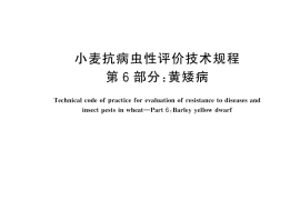GB／T 45211.6-2025 小麦抗病虫性评价技术规程 第6部分：黄矮病