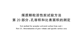 GB／T 7702.20-2025 煤质颗粒活性炭试验方法 第20部分：孔容积和比表面积的测定