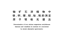 GB／T 11848.15-1991 铀矿石浓缩物中铁、钙、镁、钼、钛、钒的测定 原子吸收光谱法