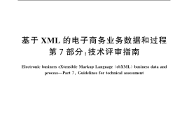 GB／T 20538.7-2006 基于XML的电子商务业务数据和过程 第7部分：技术评审指南