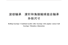 GB／T 25761-2010 滚动轴承 滚针和角接触球组合轴承 外形尺寸