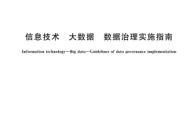 GB／T 44109-2024 信息技术 大数据 数据治理实施指南