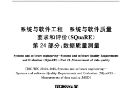 GB／T 25000.24-2017 系统与软件工程 系统与软件质量要求和评价(SQuaRE) 第24部分：数据质量测量