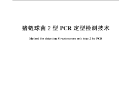 GB／T 19915.3-2005 猪链球菌2型PCR定型检测技术