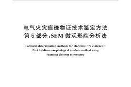 GB／T 16840.6-2012 电气火灾痕迹物证技术鉴定方法 第6部分：SEM微观形貌分析法
