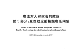 GB／T 13870.5-2016 电流对人和家畜的效应 第5部分：生理效应的接触电压阈值