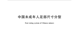 GB／T 26161-2010 中国未成年人足部尺寸分型