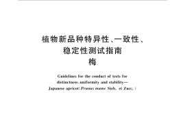 GB／T 24884-2010 植物新品种特异性、一致性、稳定性测试指南 梅
