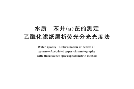 GB／T 11895-1989 水质 苯并(a)芘的测定 乙酰化滤纸层析荧光分光光度法