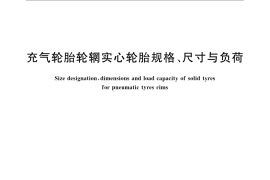 GB／T 10823-2009 充气轮胎轮辋实心轮胎规格、尺寸与负荷