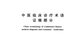 GB／T 16751.2-1997 中医临床诊疗术语 症候部分(1)