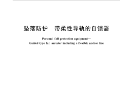 GB／T 24537-2009 坠落防护 带柔性导轨的自锁器