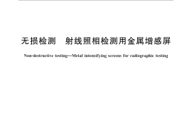 GB／T 23910-2009 无损检测 射线照相检测用金属增感屏