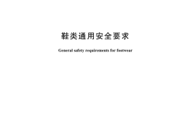 GB 25038-2024鞋类通用安全要求