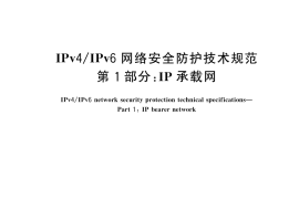 GB／T 45279.1-2025 IPv4 IPv6网络安全防护技术规范 第1部分：IP承载网