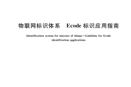GB／T 38662-2020 物联网标识体系 Ecode标识应用指南