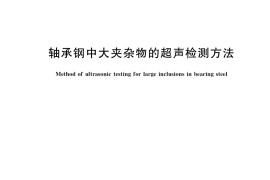 GB／T 38683-2020 轴承钢中大夹杂物的超声检测方法(1)