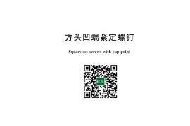 GB／T 84-2018 方头凹端紧定螺钉