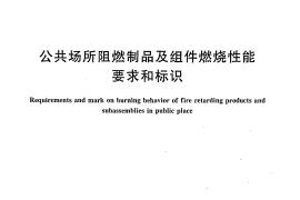 GB20286-2006 公共场所阻燃制品及组件燃烧性能要求和标识