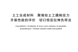 GB／T 41794-2022 土工合成材料 聚烯烃土工膜耐应力开裂性能的评价 切口恒定拉伸负荷法