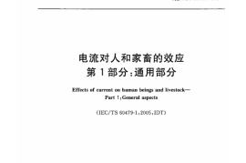 GB／T 13870.1-2008 电流对人和家畜的效应 第1部分：通用部分