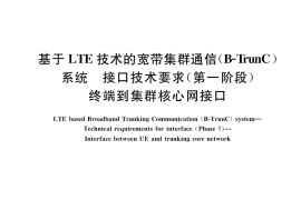 GB／T 37289-2019 基于LTE技术的宽带集群通信(B-TrunC)系统 接口技术要求(第一阶段) 终端到集群核心网接口