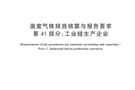 GB／T 32151.41-2024 温室气体排放核算与报告要求 第41部分：工业硅生产企业