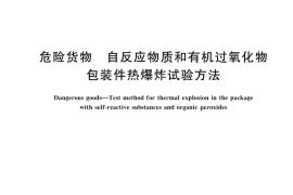 GB／T 45218-2025 危险货物 自反应物质和有机过氧化物包装件热爆炸试验方法