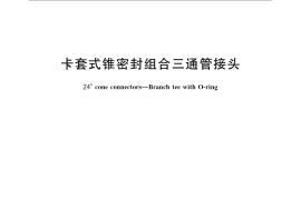 GB／T 3755-2008 卡套式锥密封组合三通管接头