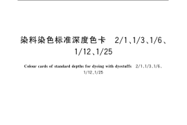 GB／T 4841.3-2006 染料染色标准深度色卡 2 1、1 3、1 6、1 12、1 25