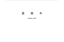 GB／T 29390-2012 夏南牛