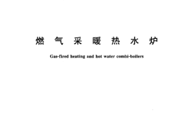CJT228-2006 燃气采暖热水炉