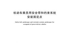 GB 14167-2024机动车乘员用安全带和约束系统安装固定点