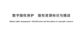 GB／T 40985-2021 数字版权保护 版权资源标识与描述
