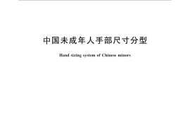 GB／T 26159-2010 中国未成年人手部尺寸分型