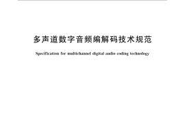 GB／T 22726-2008 多声道数字音频编解码技术规范