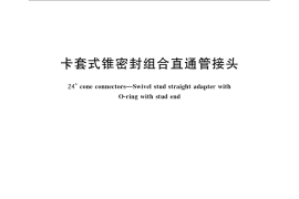 GB／T 3756-2008 卡套式锥密封组合直通管接头