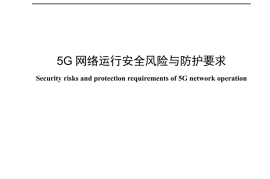 YDT 4695-2024 5G网络运行安全风险与防护要求_无水印正式版