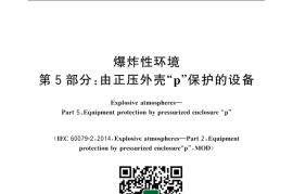 GB／T 3836.5-2021 爆炸性环境 第5部分：由正压外壳“p”保护的设备