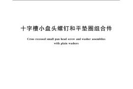 GB／T 9074.5-2004 十字槽小盘头螺钉和平垫圈组合件