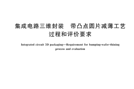 GB／T 44791-2024 集成电路三维封装 带凸点圆片减薄工艺过程和评价要求